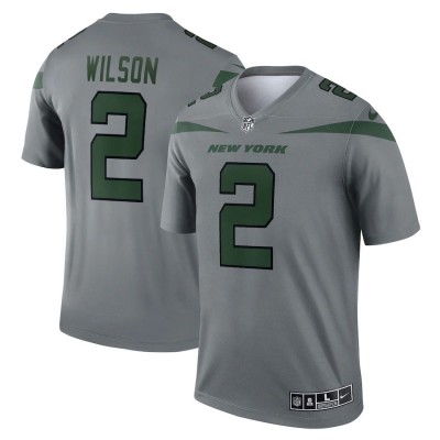 New York Jets #2 New York Jets Zach Wilson Nike Men's Gray Inverted Legend Jersey Men's.jpg